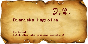Dianiska Magdolna névjegykártya